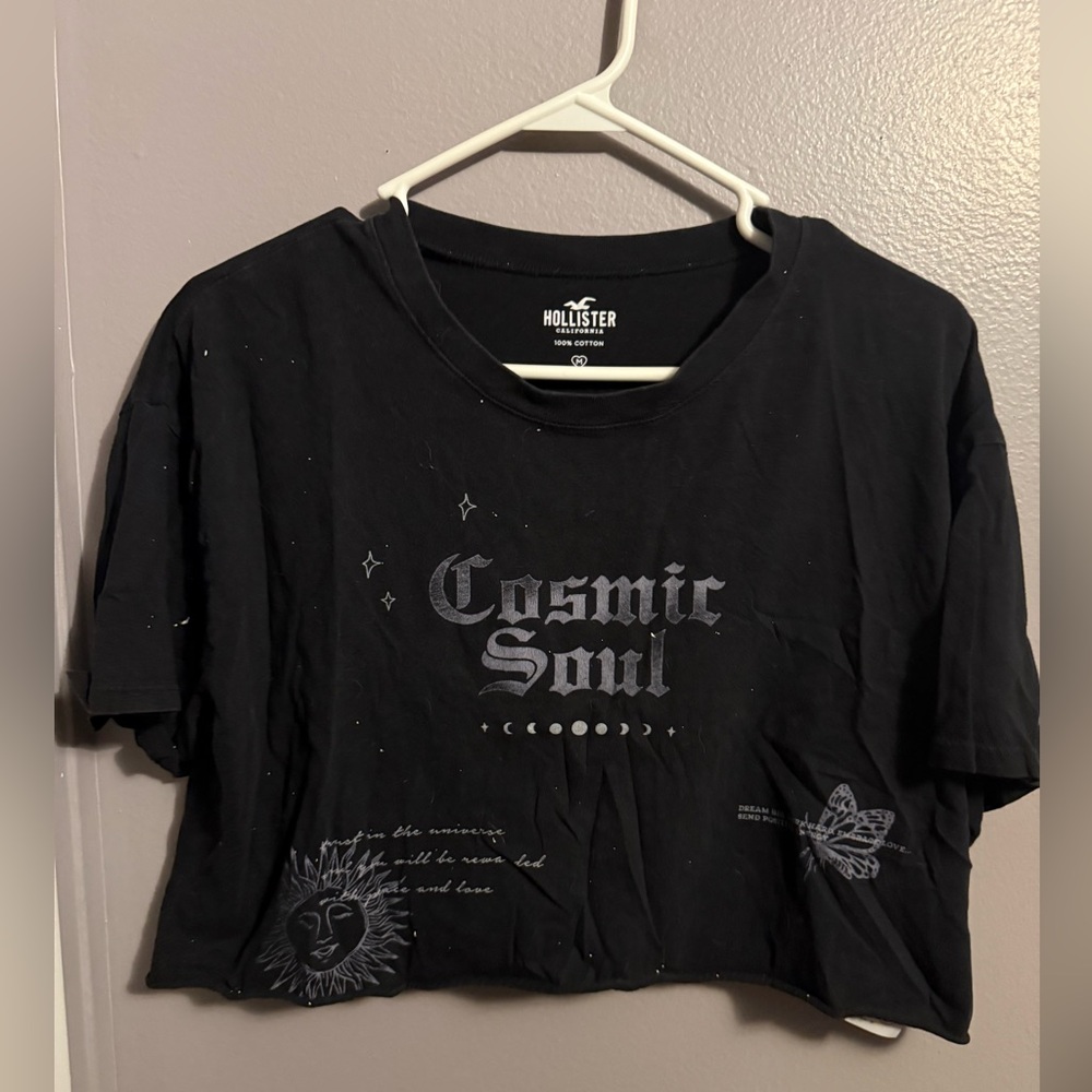 Hollister Black Cosmic Soul Women's Crop Top